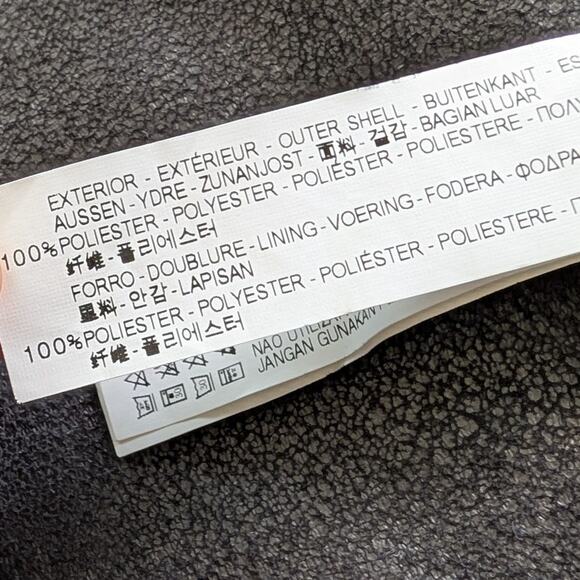 Zara Black Faux Leather Shearling Biker Full Zip Long Sleeve Long Jacket, size M - Picture 7 of 9